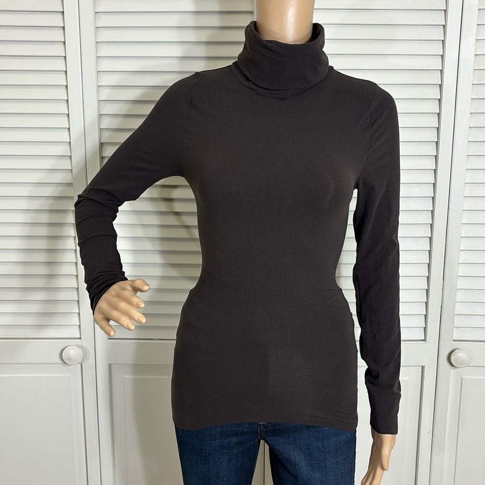 Spanx On Top & In Control Turtleneck Top In Brown… - image 1
